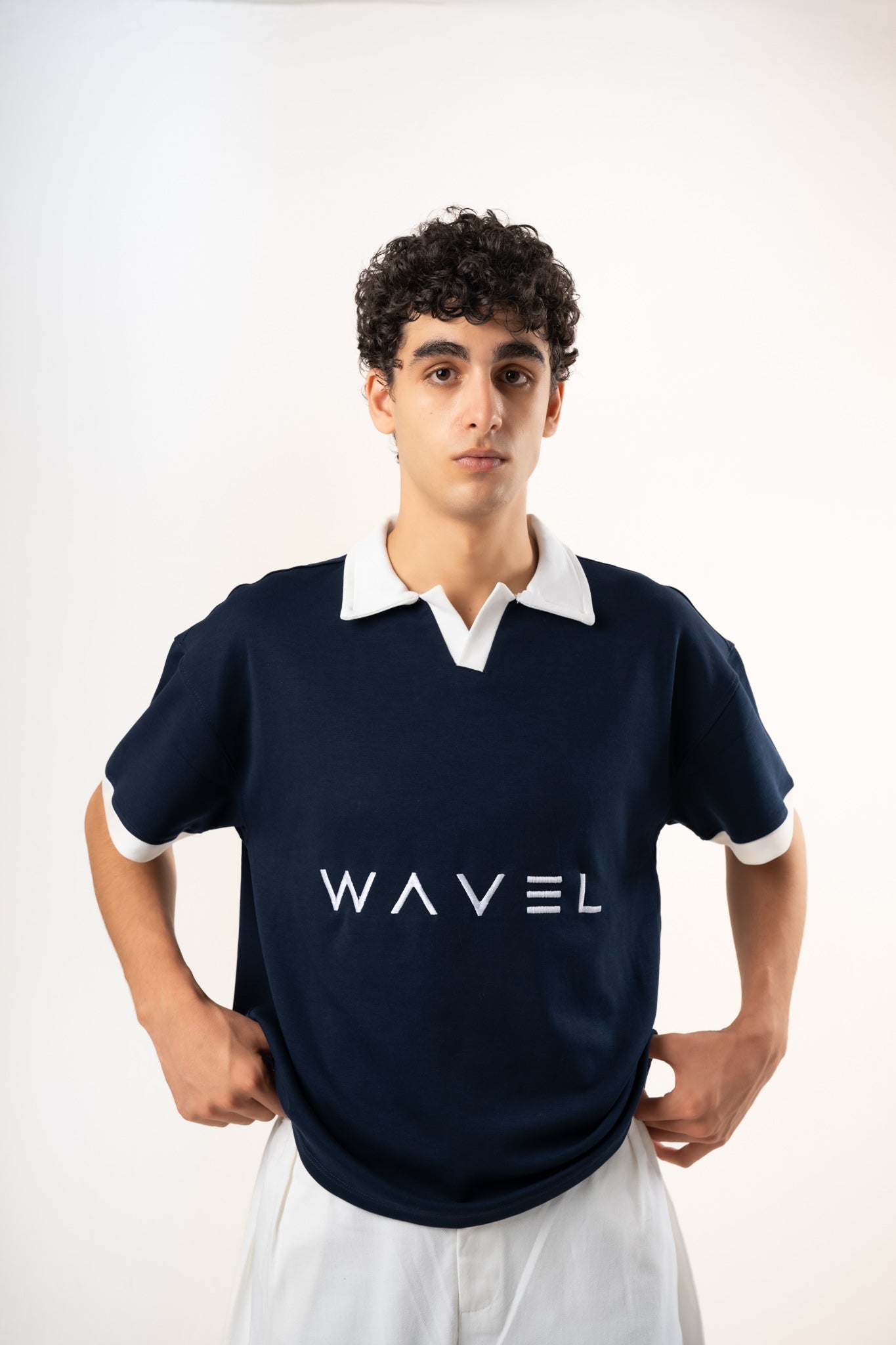 Navy Boxy Polo