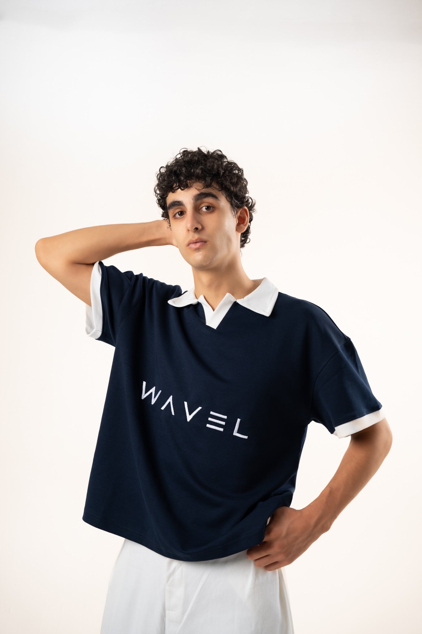 Navy Boxy Polo