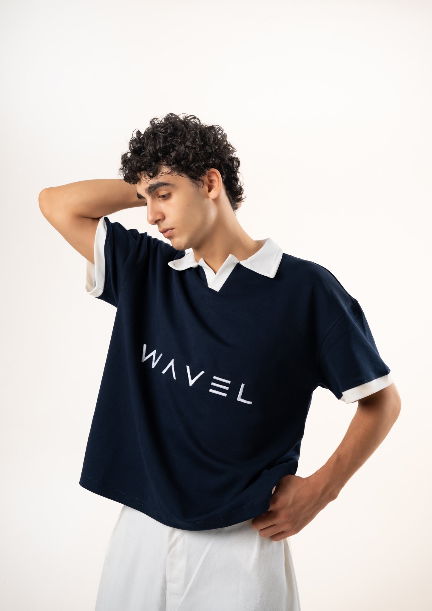 Navy Boxy Polo