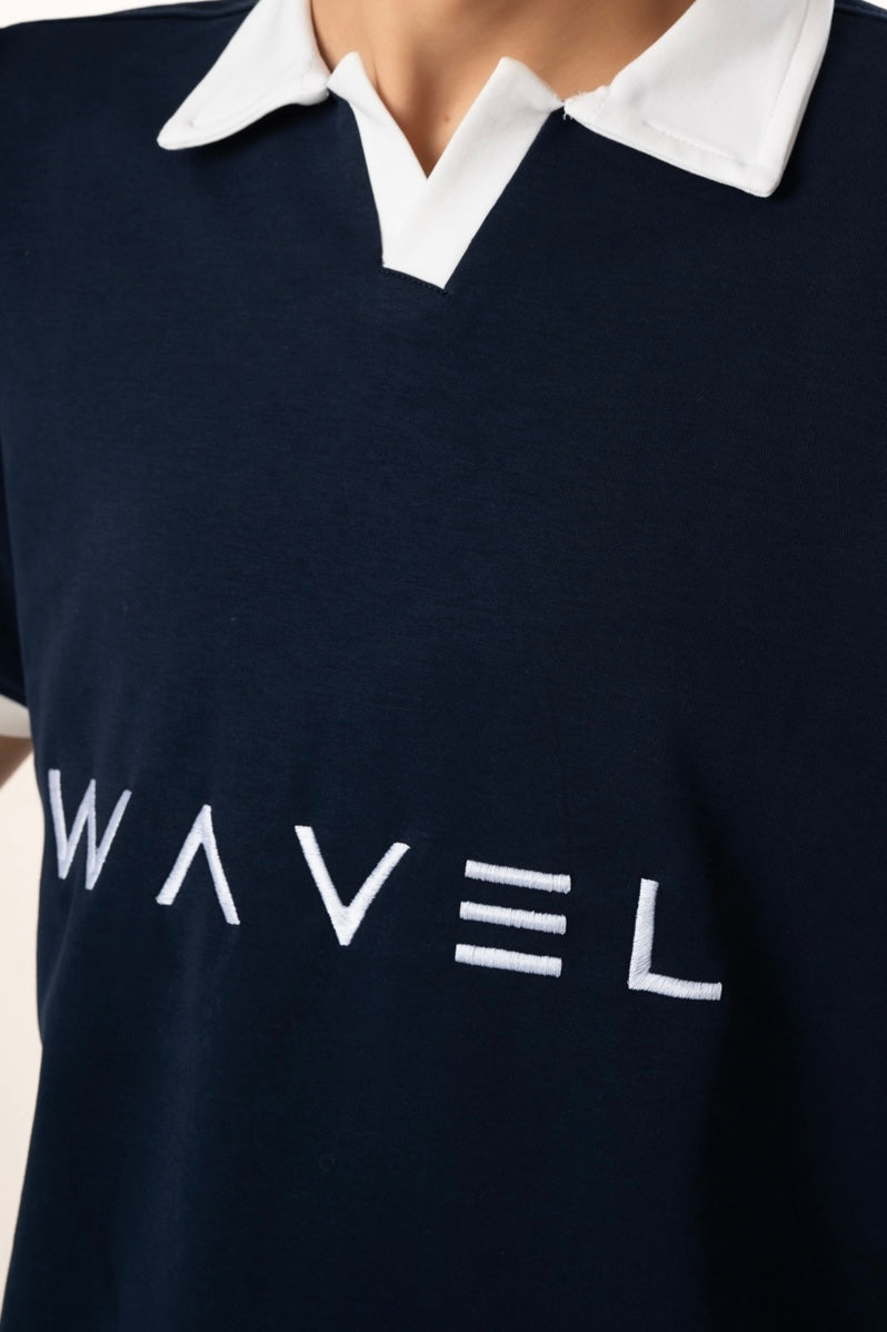 Navy Boxy Polo