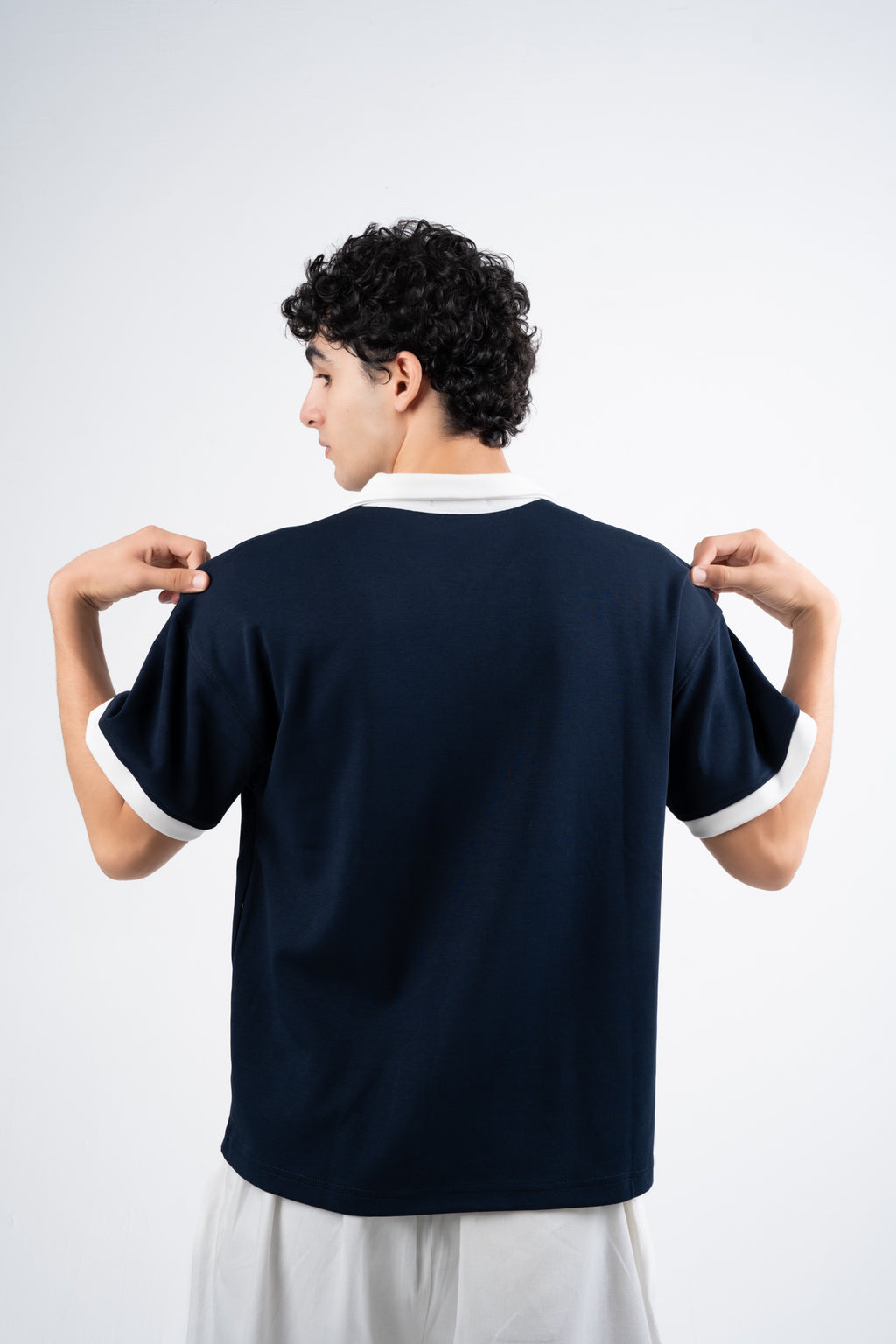 Navy Boxy Polo