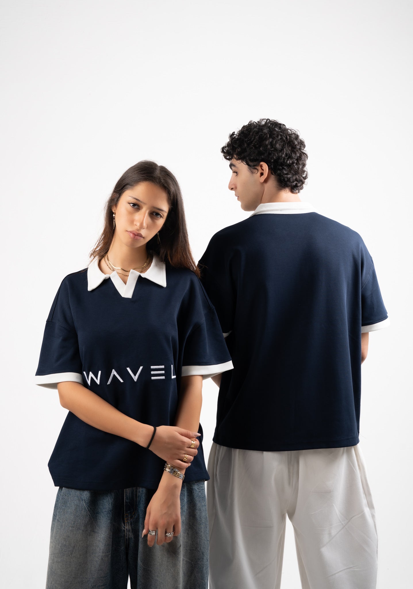 Navy Boxy Polo