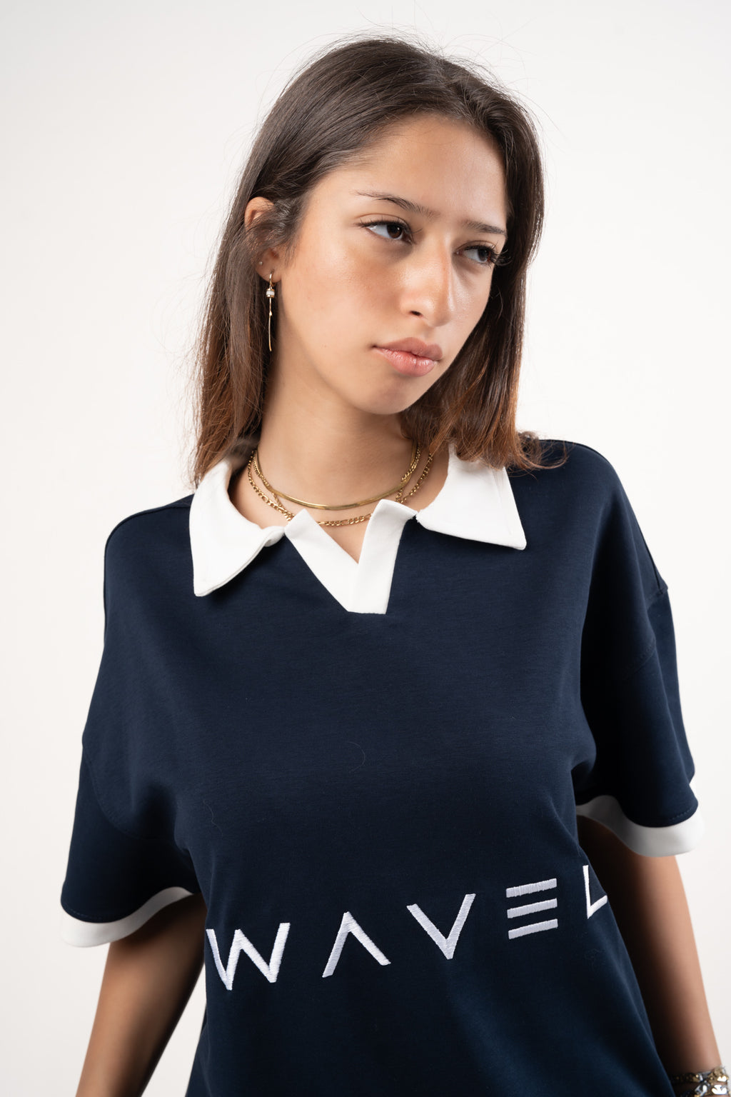 Navy Boxy Polo