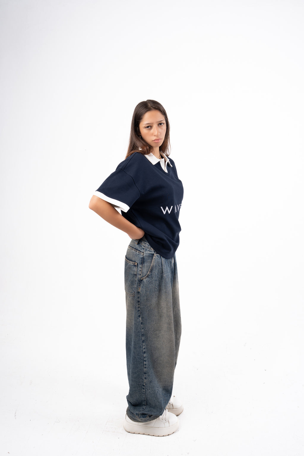 Navy Boxy Polo