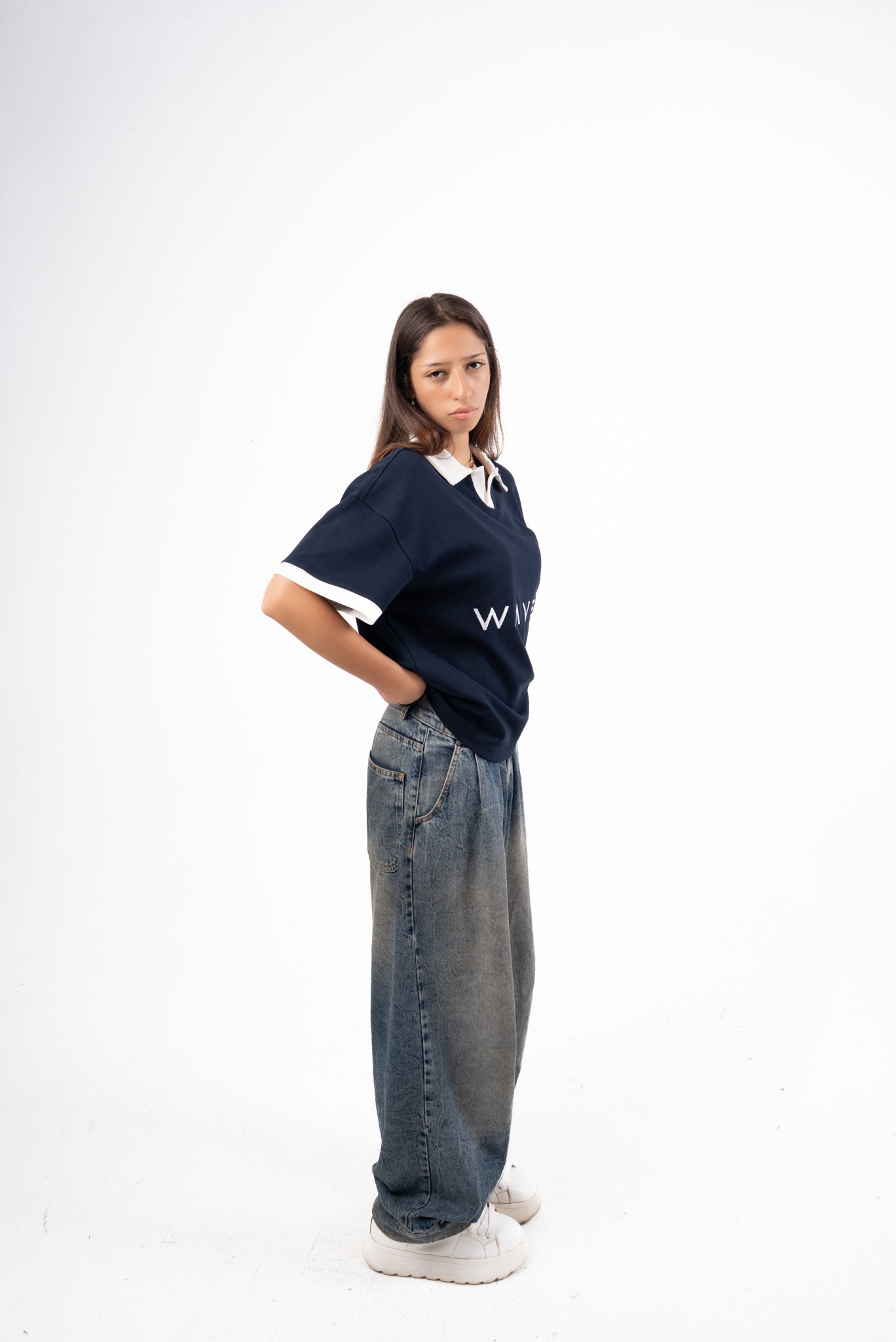 Navy Boxy Polo