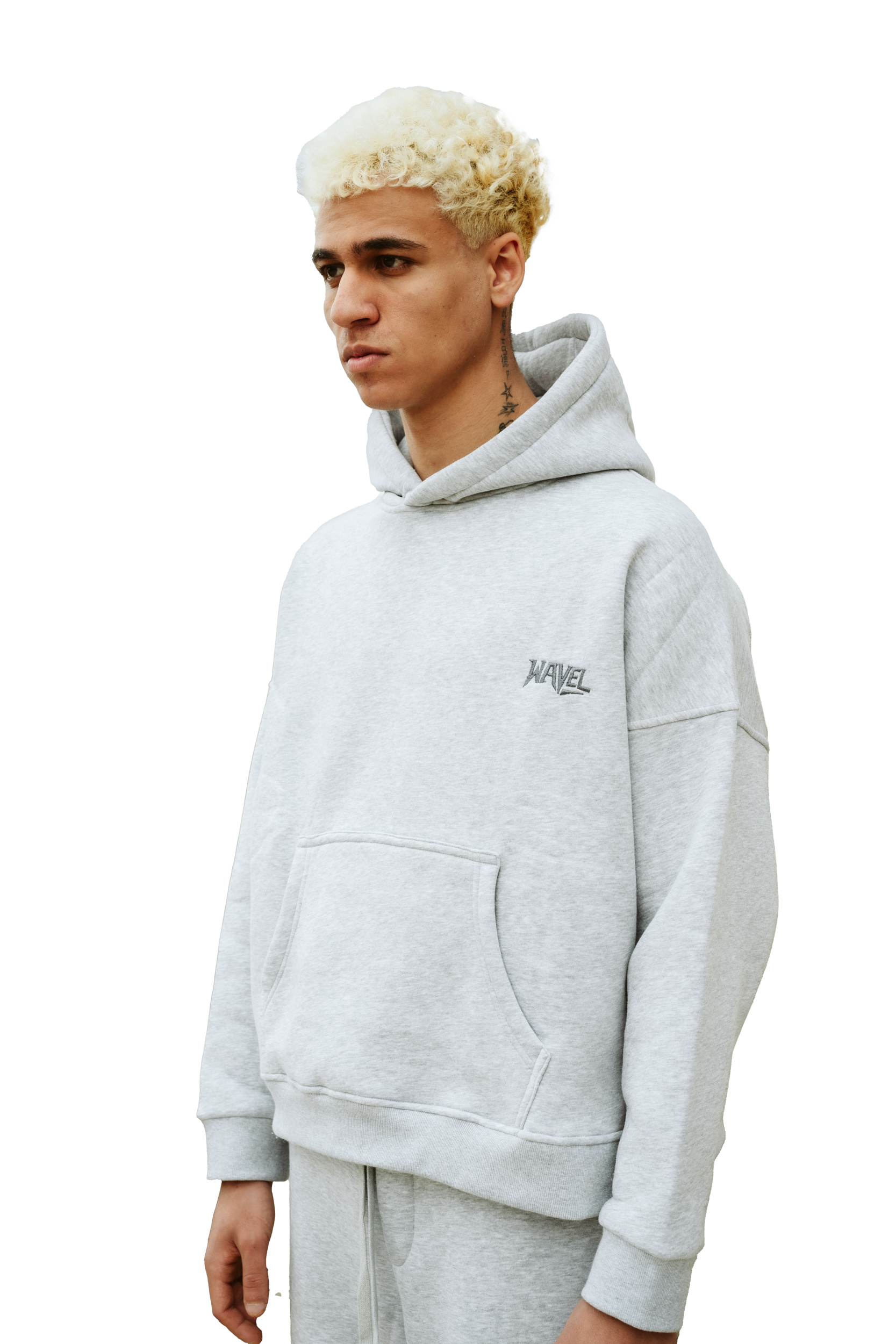 GRAY PLAIN-HOODIE