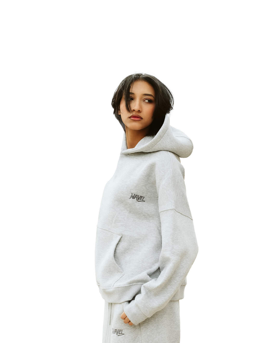 GRAY PLAIN-HOODIE