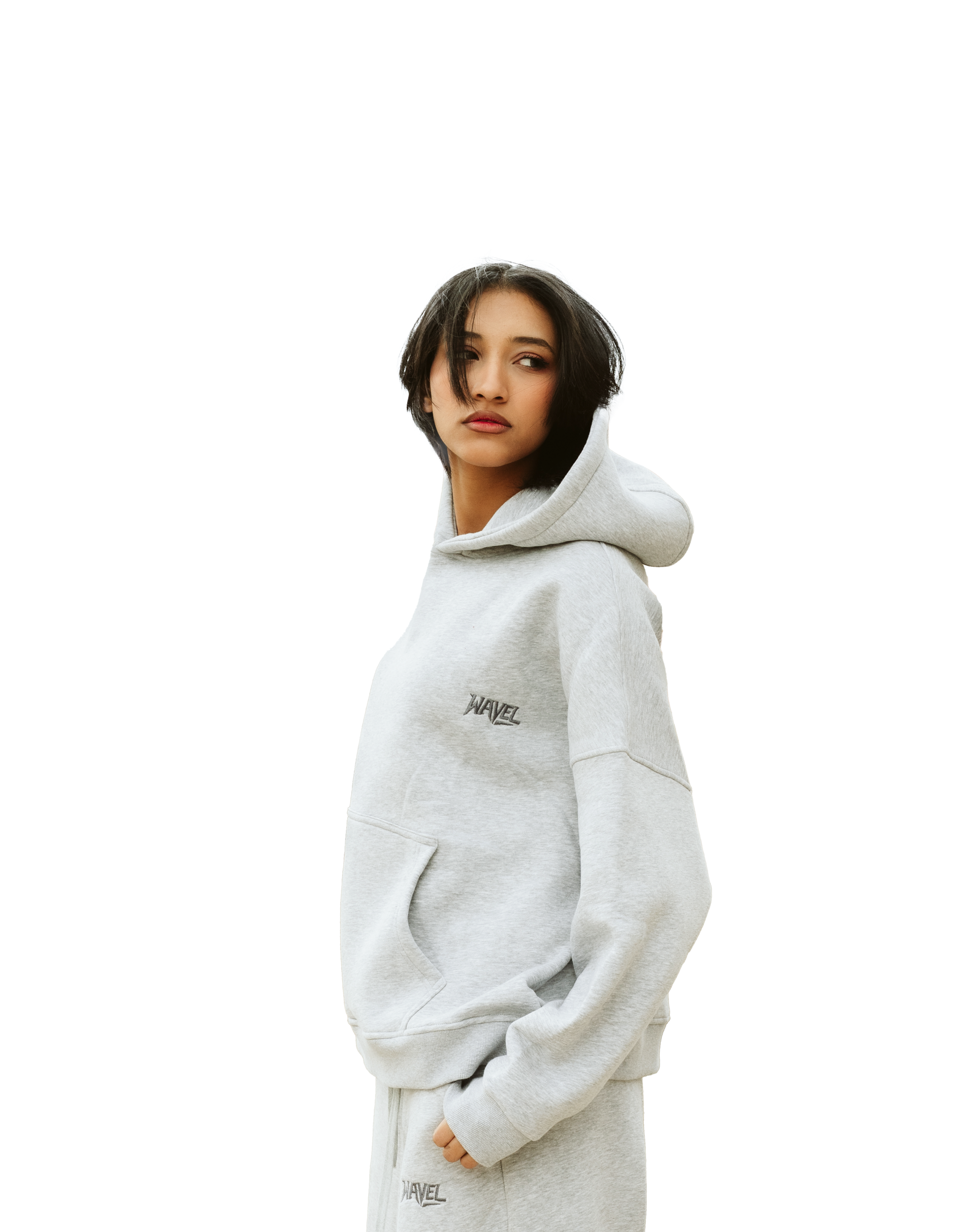 GRAY PLAIN-HOODIE