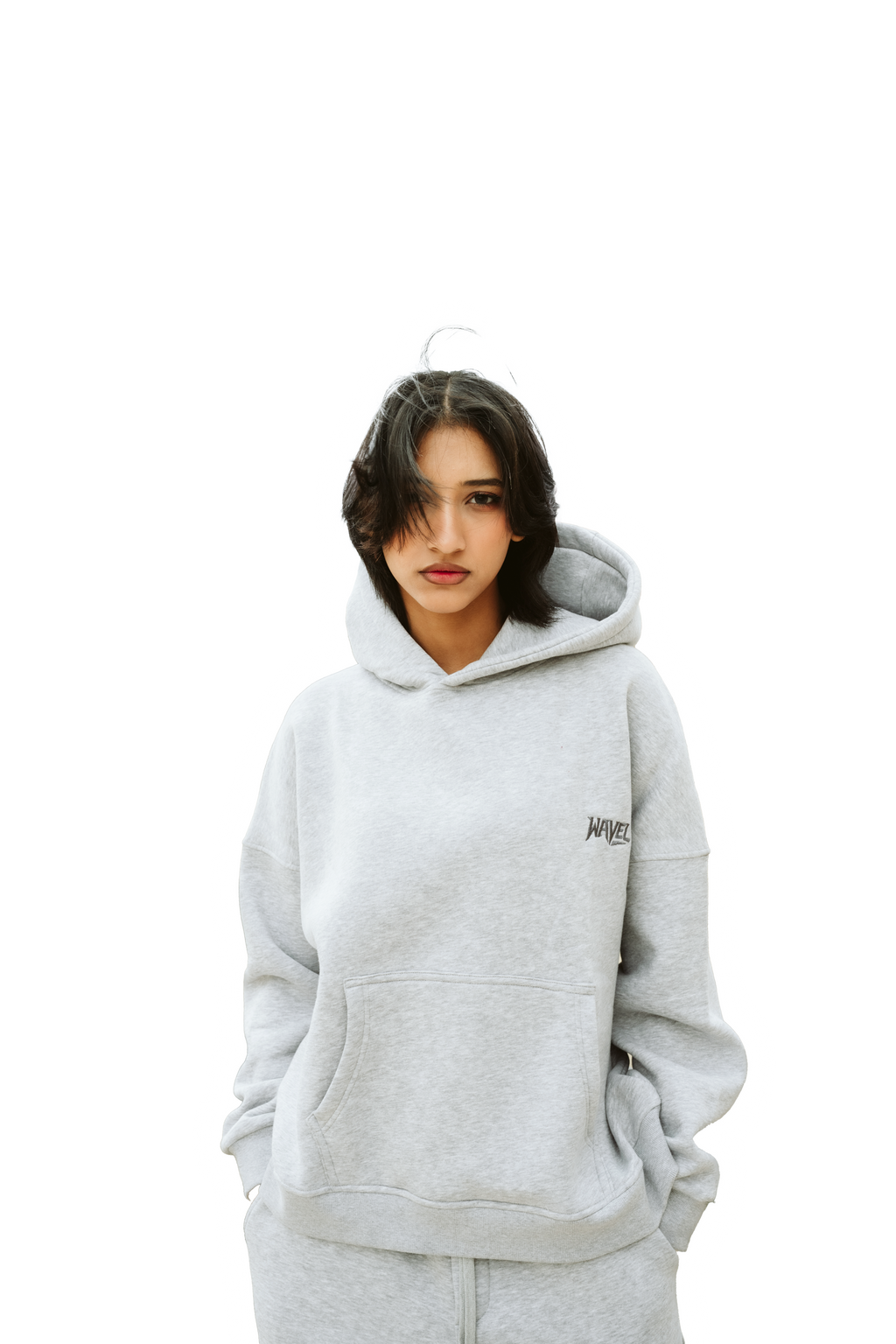 GRAY PLAIN-HOODIE