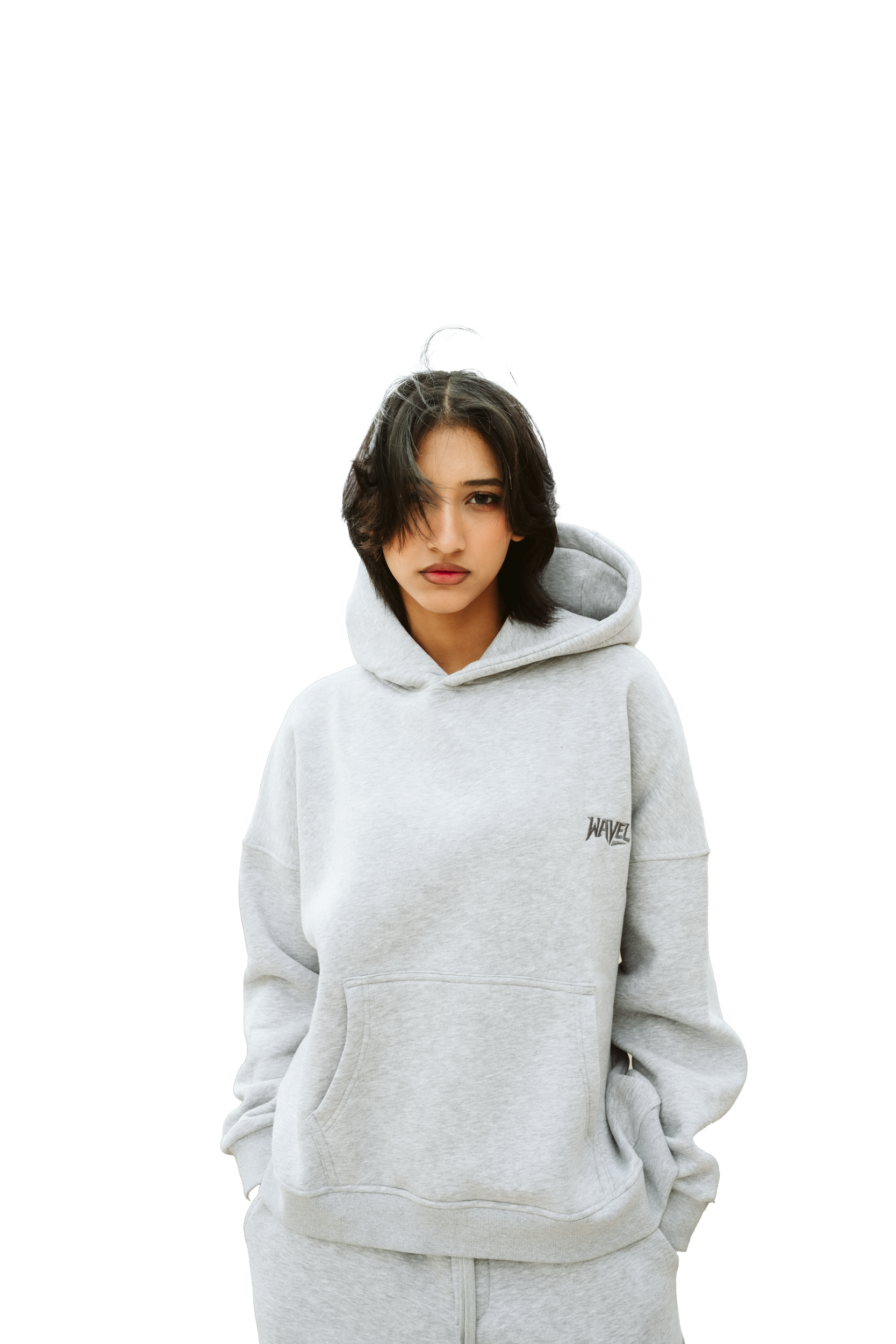 GRAY PLAIN-HOODIE